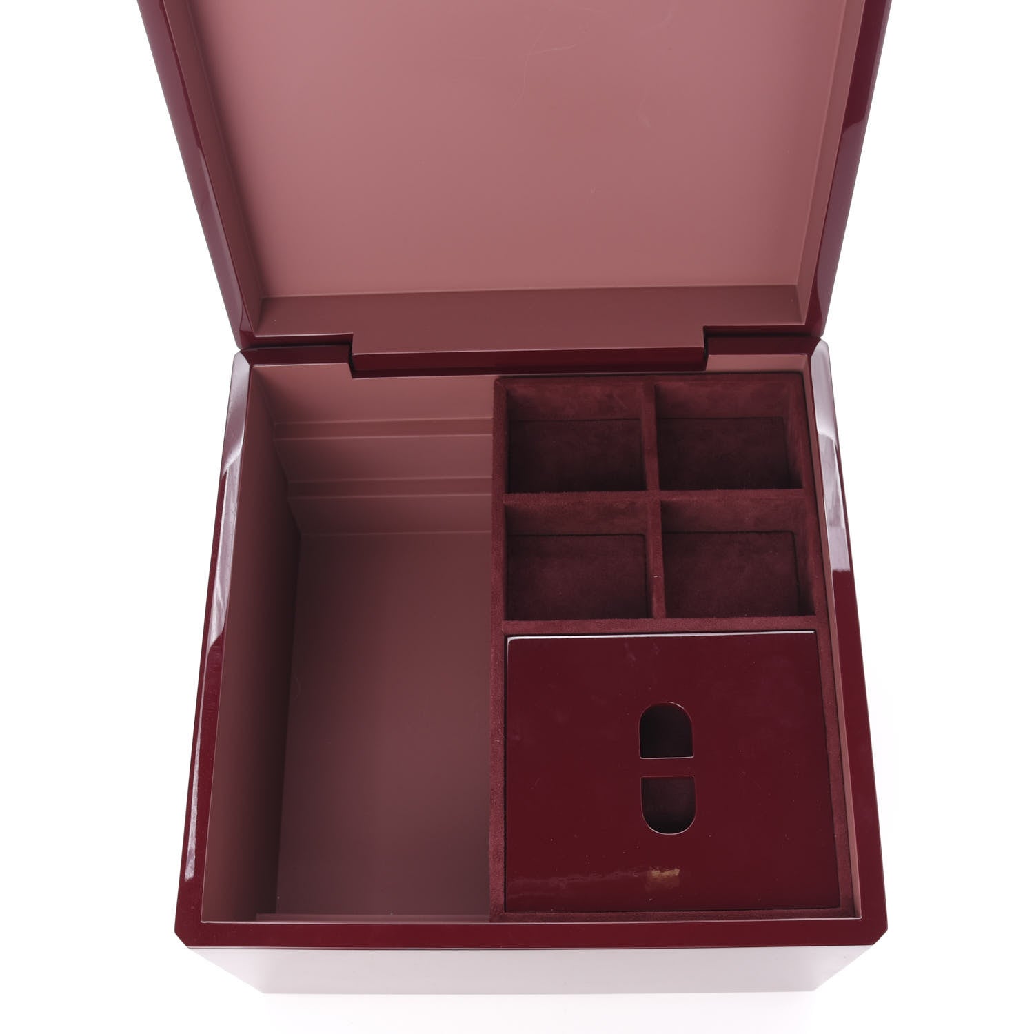 Hermes Lacquered Wood Smooth Taurillon Facettes Jewelry Box 5 of 11