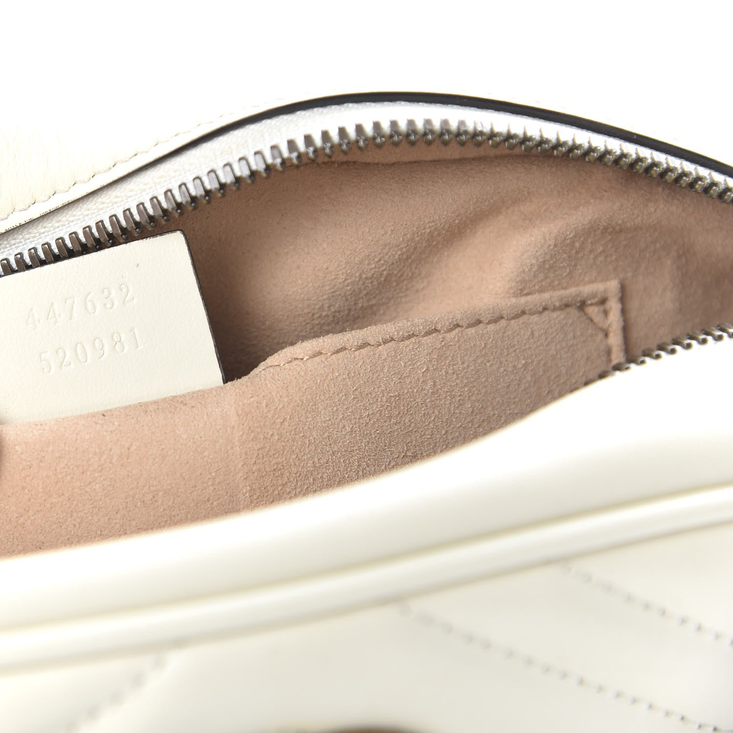 Gucci Calfskin Matelasse Small GG Marmont Chain Shoulder Bag White 9 of 10