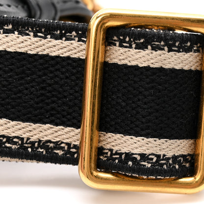 Christian Dior Canvas Embroidered Shoulder Strap Black 5 of 5