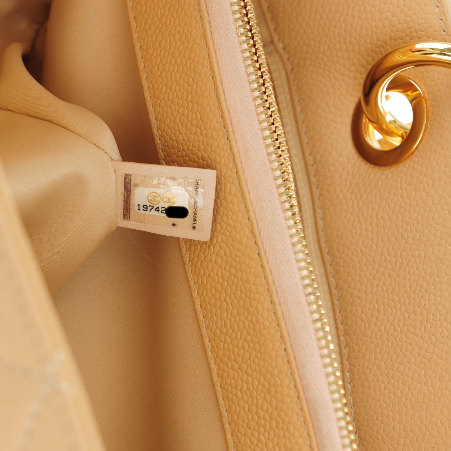 Chanel Caviar Quilted Grand Shopping Tote GST Beige Clair 8 of 8