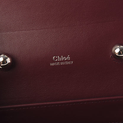 Chloe Calfskin Embossed Small Aby Lock Brown Purple 9 of 11