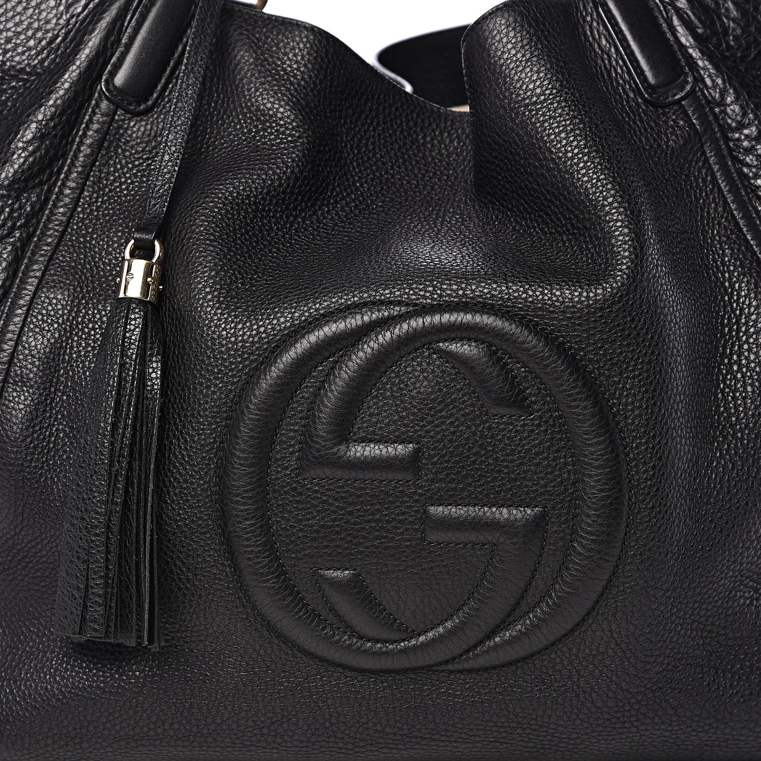 Gucci Pebbled Calfskin Large Soho Shoulder Bag Black 15 of 15