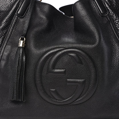 Gucci Pebbled Calfskin Large Soho Shoulder Bag Black 15 of 15