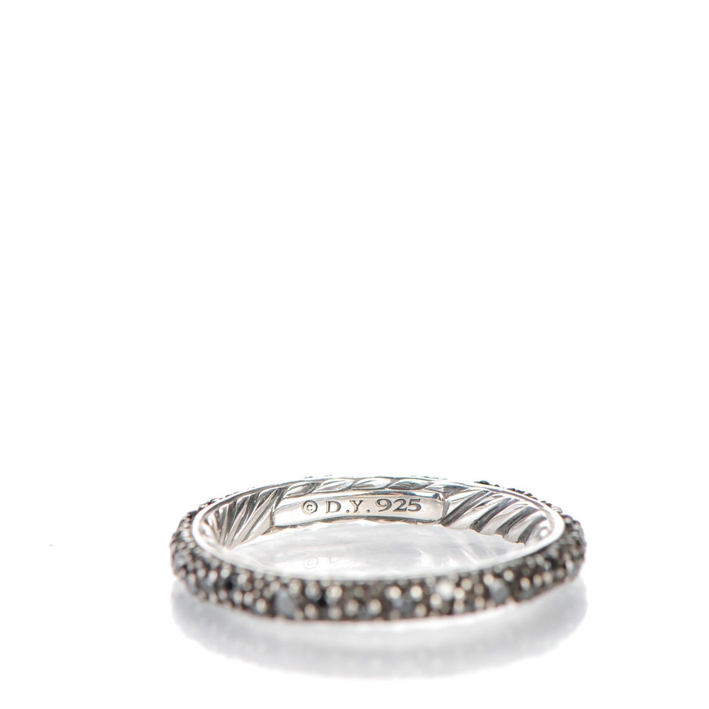 Sterling Silver Black Diamond 3mm Midnight Melange Band Ring 51.5 6