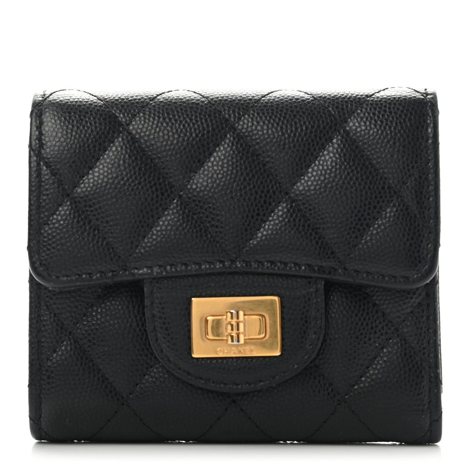 Chanel Caviar Quilted Reissue Compact Wallet Black 1 of 7