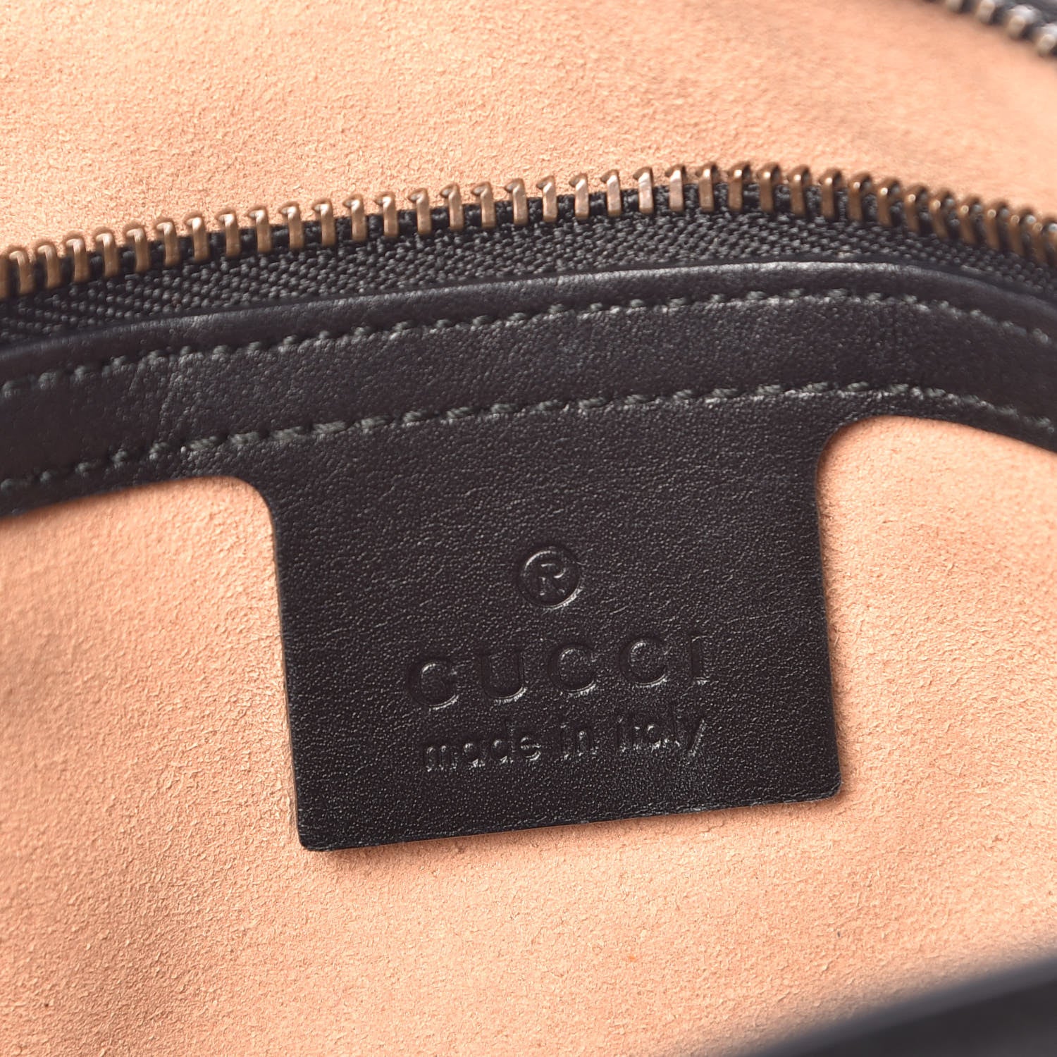 Gucci Calfskin Matelasse Medium GG Marmont Shoulder Bag Black 9 of 14
