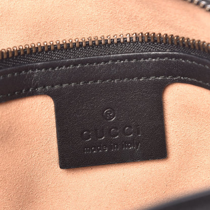 Gucci Calfskin Matelasse Medium GG Marmont Shoulder Bag Black 9 of 14