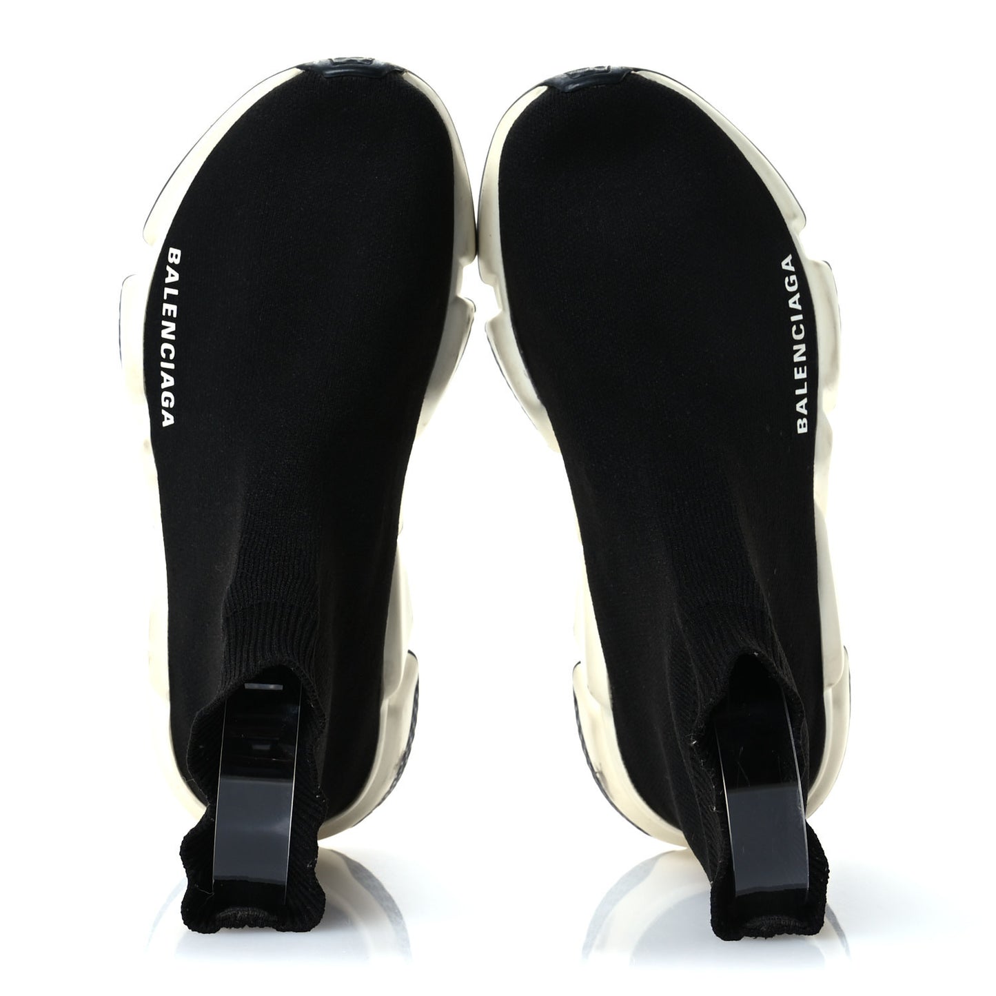 Neoprene Knit Womens Speed Sneakers 35 Black White