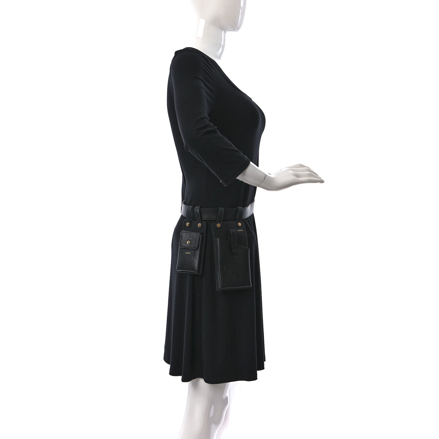 Fendi Vitello Glacier Utility Belt Pouch Black 2 of 8