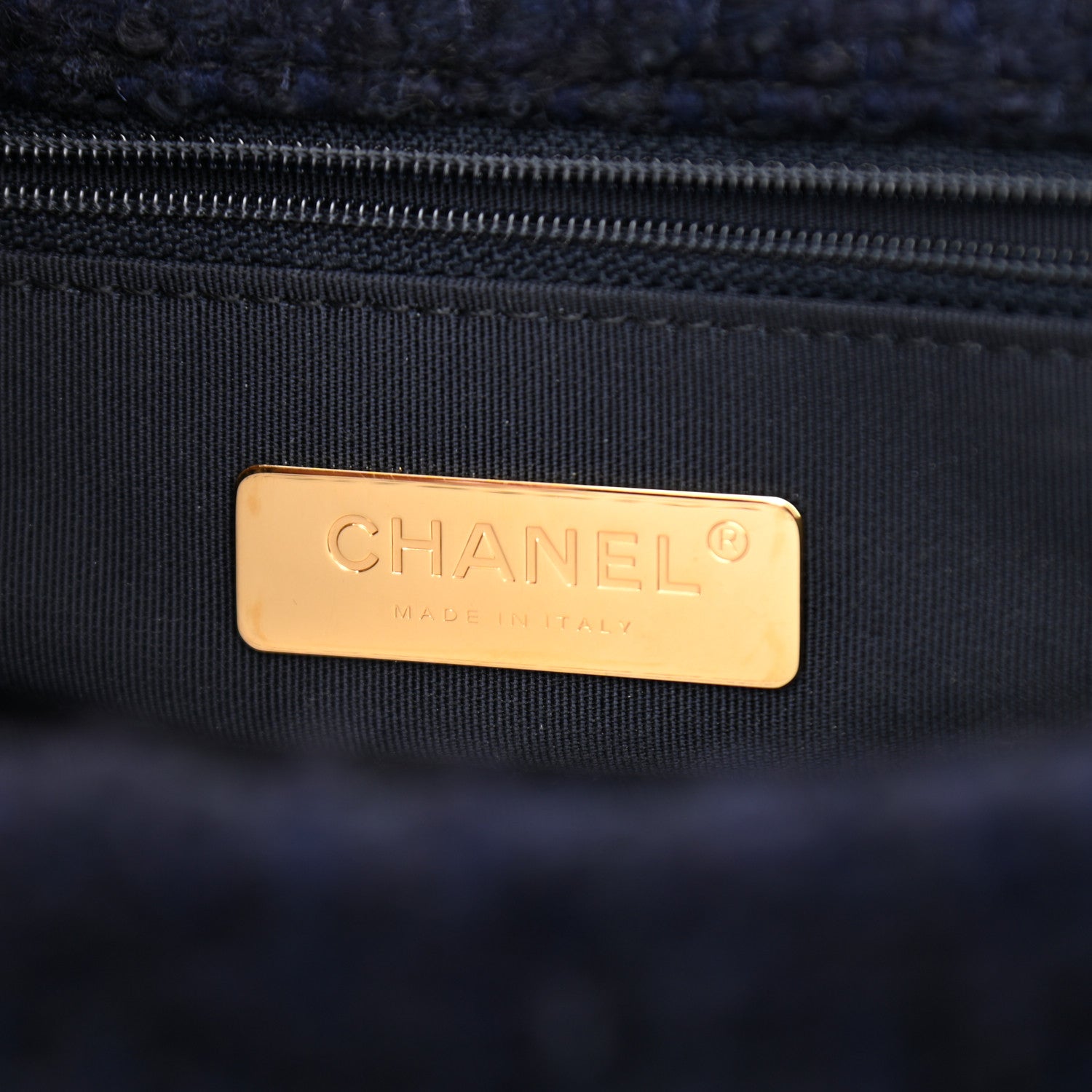 Chanel Tweed Quilted Maxi Chanel 19 Flap Navy 6 of 10