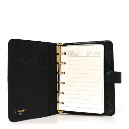 Chanel Caviar Timeless CC Ring Agenda Planner Black 5 of 8