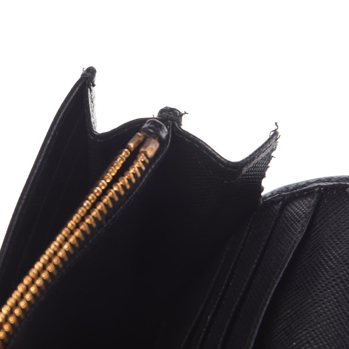 Saffiano Metal Flap Wallet With Strap Black