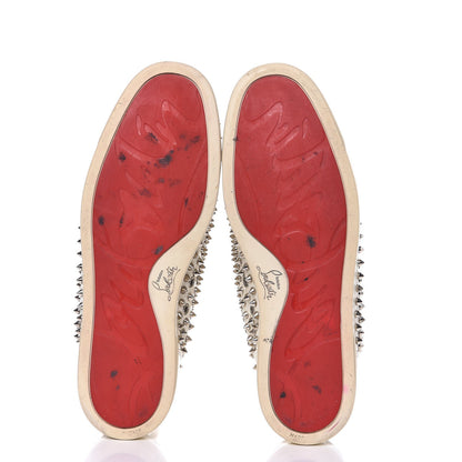 Christian Louboutin Patent Louis Spikes Flat Sneakers 44 White 7 of 16