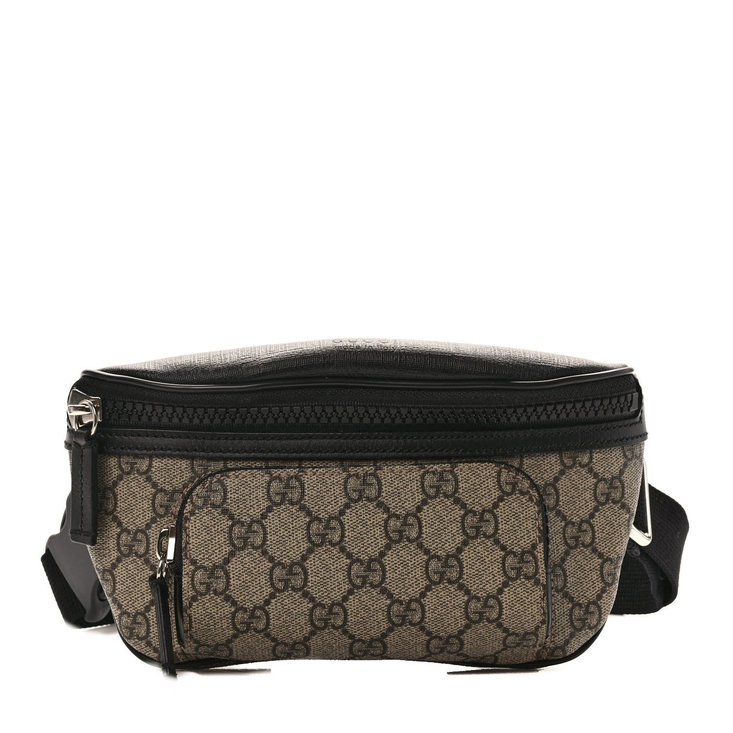 Gucci GG Supreme Monogram Belt Bag Black 1 of 8