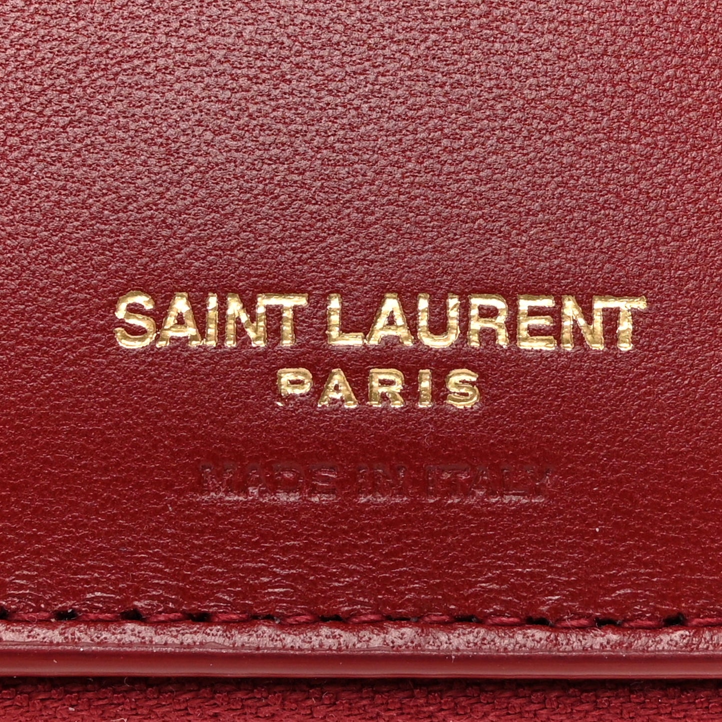 Lambskin Matelasse Chevron Monogram Compact Zip Around Wallet Rouge Opium