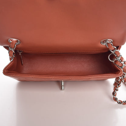 Chanel Lambskin Quilted Mini Rectangular Flap Orange 5 of 7