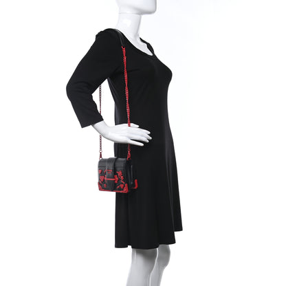 Prada City Calf Saffiano Embellished Cahier Bag Black Fuoco 2 of 10