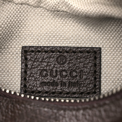 Gucci GG Supreme Monogram Textured Dollar Calfskin Web Small Attache Shoulder Bag Beige Ebony New Acero 6 of 11
