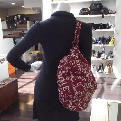 Chanel Canvas COCO Beach Bag Backpack Red 2 of 9