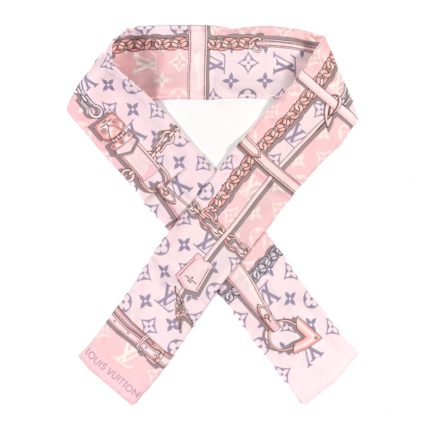 Silk Monogram Confidential Bandeau Light Pink