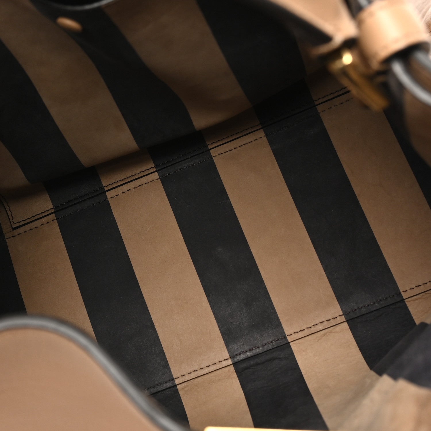 Fendi Vitello Seta Nabuk Pequin Medium Peekaboo X-Lite Cuoio Tabacco Moro 5 of 9