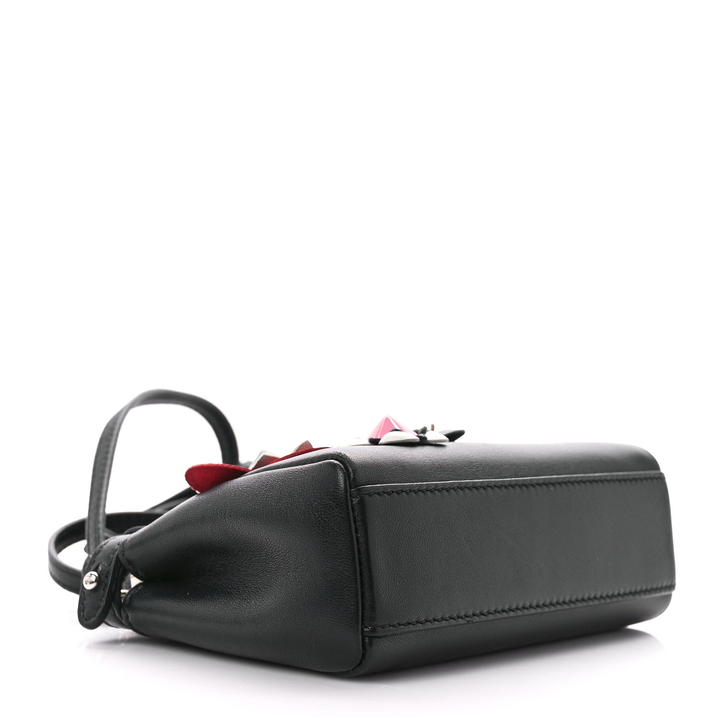 Nappa Flowerland Micro Peekaboo Iconic Satchel Black Multicolor