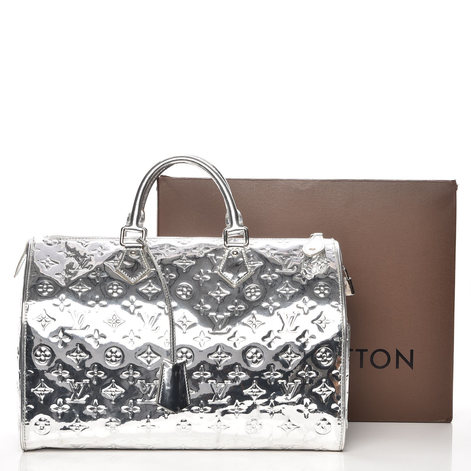 Louis Vuitton Monogram Miroir Speedy 35 Silver 10 of 10