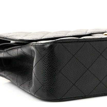Chanel Caviar Quilted Medium Double Flap Black 9 of 10