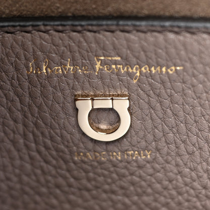 Salvatore Ferragamo Calfskin Reverse Hobo Gray 11 of 13