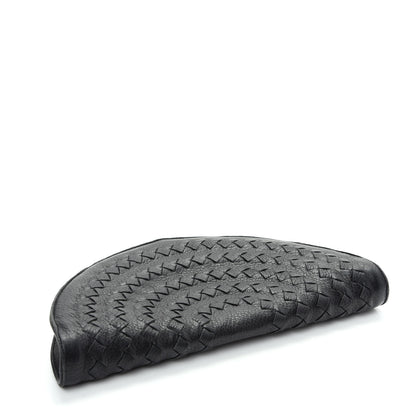 Bottega Veneta Cervo Deerskin Intrecciato Fan Clutch Black 4 of 7