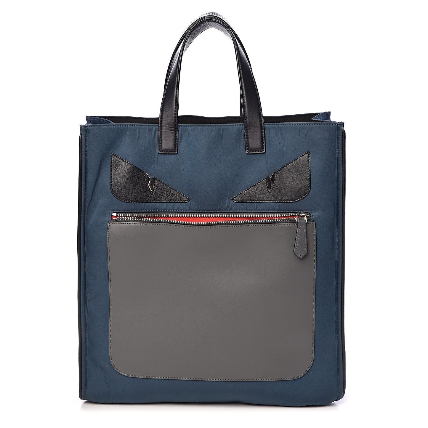 Nylon Vitello Bag Bug Tote Marine Acciaco