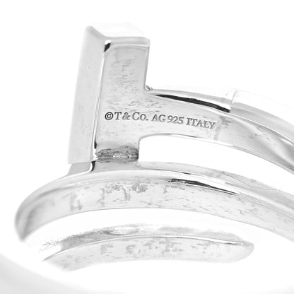 Tiffany Sterling Silver T Square Wrap Ring 49 4.75 4 of 5