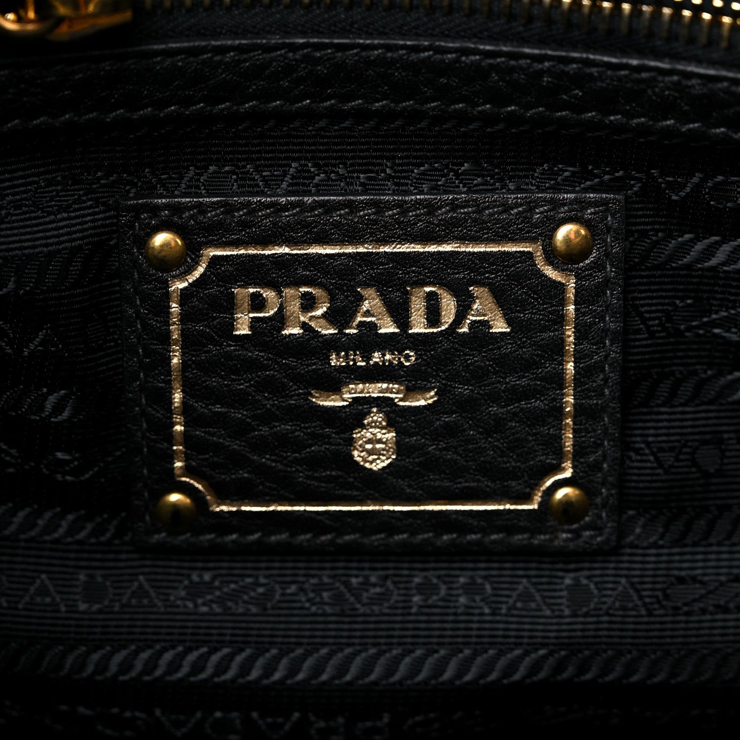 Prada Vitello Daino Shopping Satchel Black 6 of 8