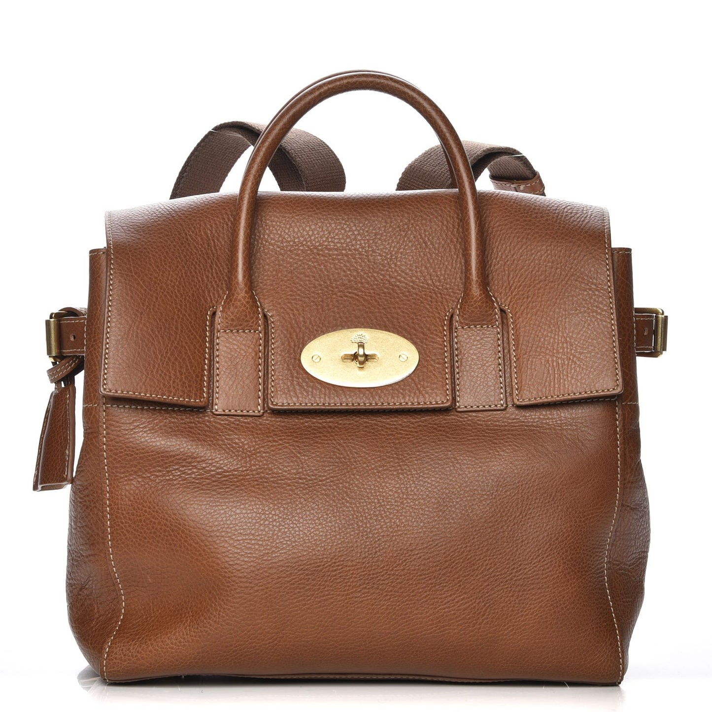 Natural Leather Cara Delevigne Convertible Satchel Oak