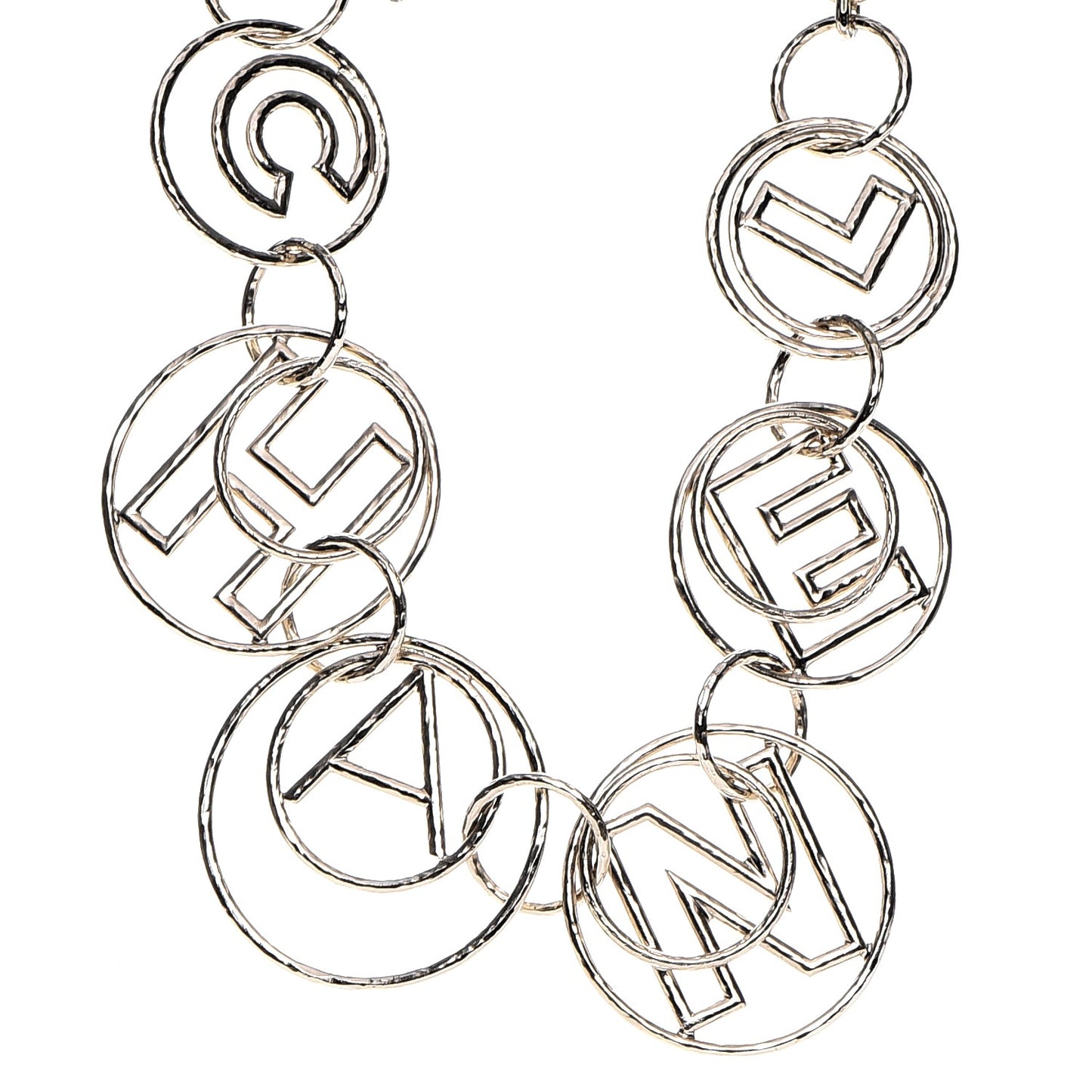 Hoop Cuba Logo Necklace Gold