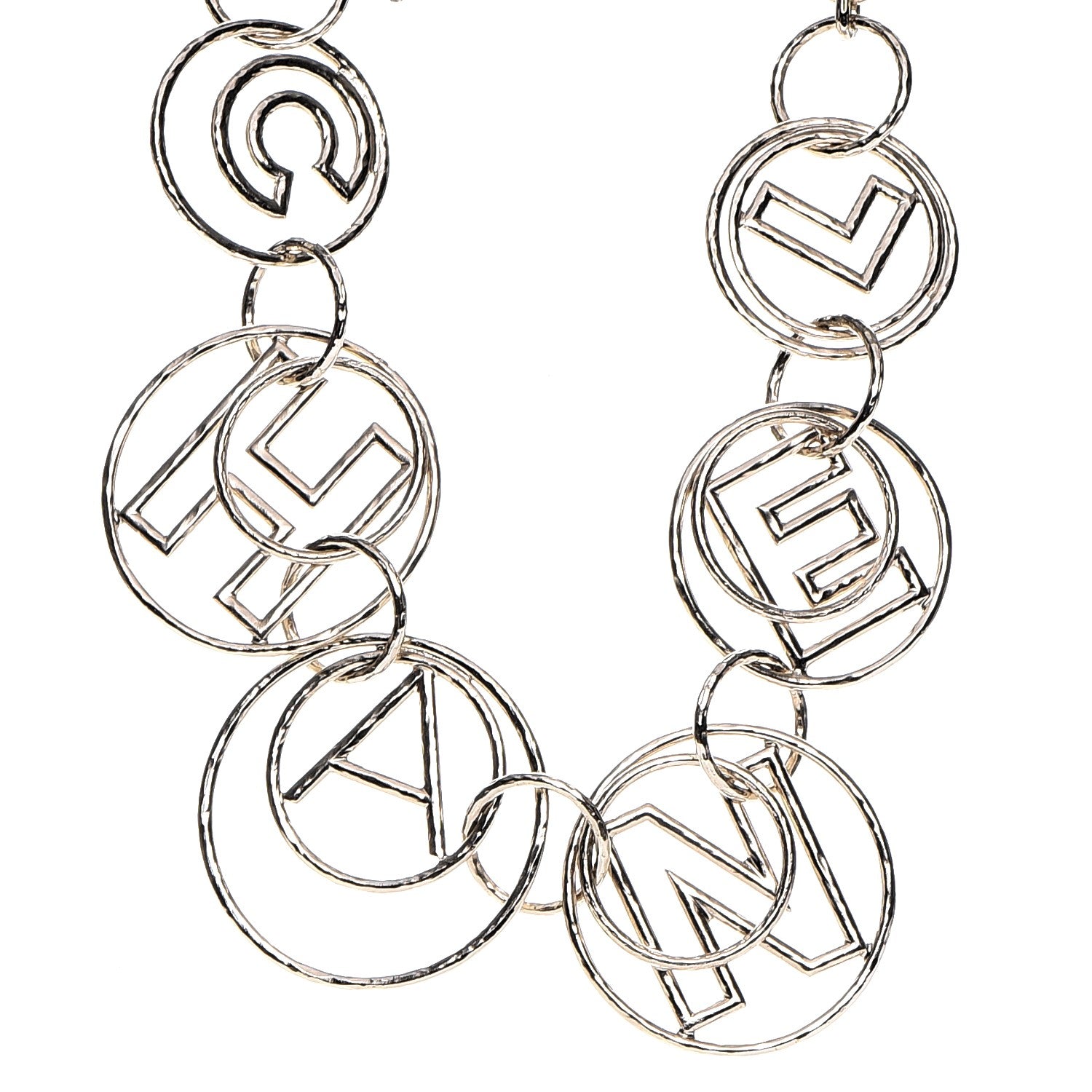 Chanel Hoop Cuba Logo Necklace Gold 1 of 7