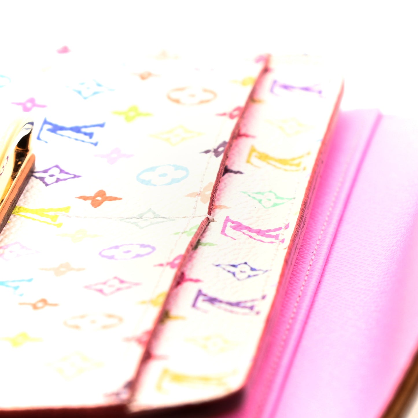 Monogram Multicolor Eugenie Wallet White Litchi