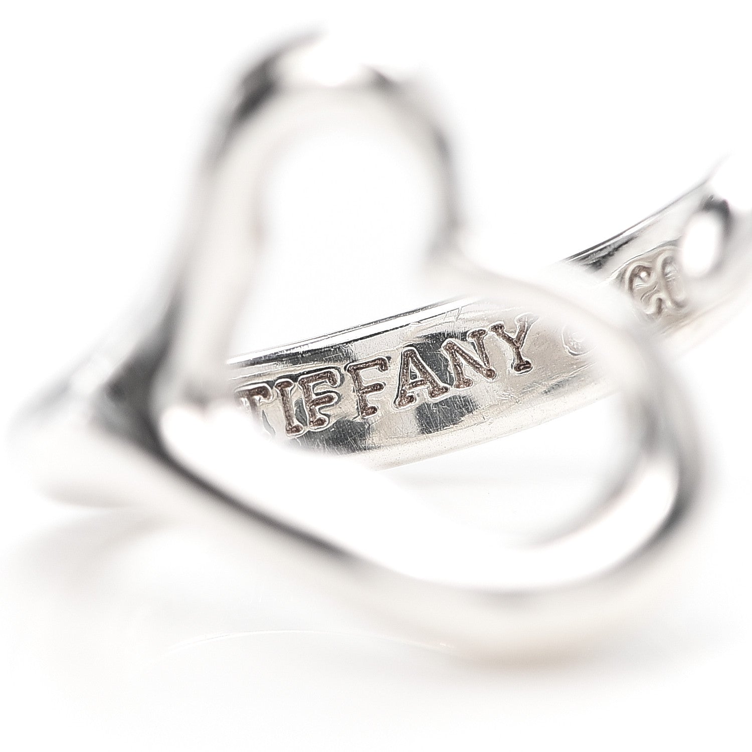 Tiffany Sterling Silver Elsa Peretti Open Heart Ring 48 4.5 5 of 6