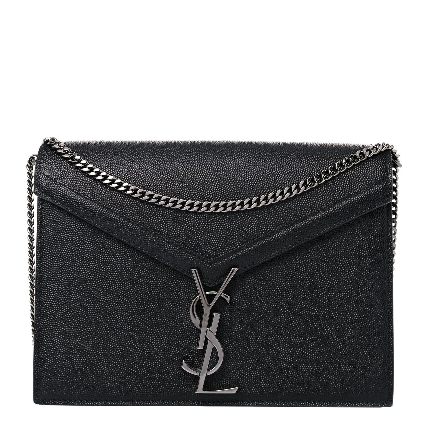 Grain De Poudre Monogram Cassandra Clasp Bag Black