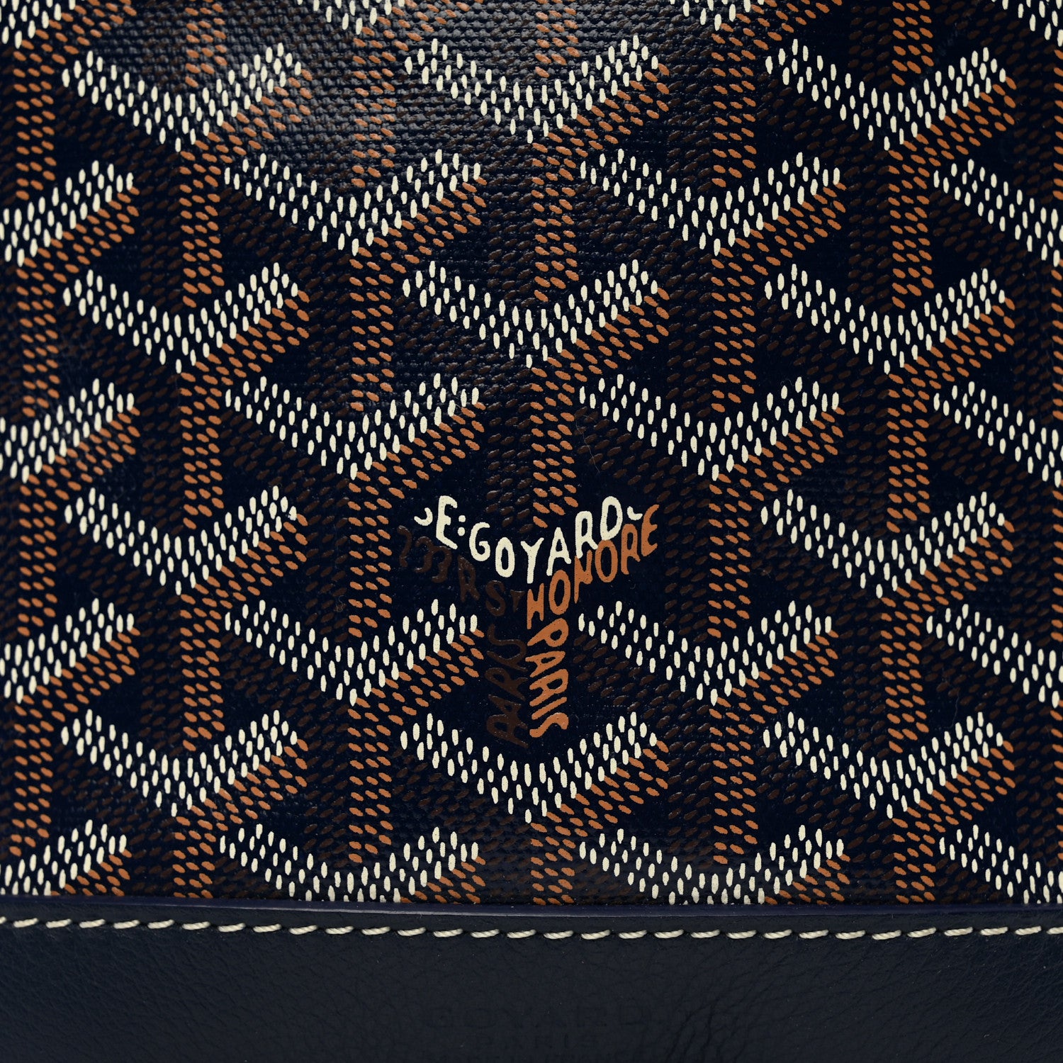 Goyard Goyardine Petit Flot Bucket Bag PM Navy 7 of 9