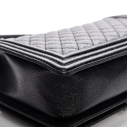 Chanel Caviar Quilted New Medium Boy Flap Black 10 of 12