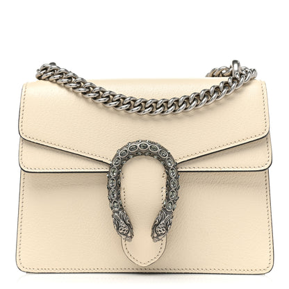 Gucci Textured Calfskin Crystal Mini Dionysus Shoulder Bag Mystic White 1 of 10