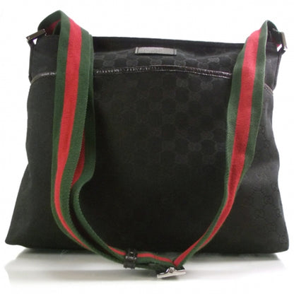 Gucci Monogram Messenger Bag Black 1 of 10