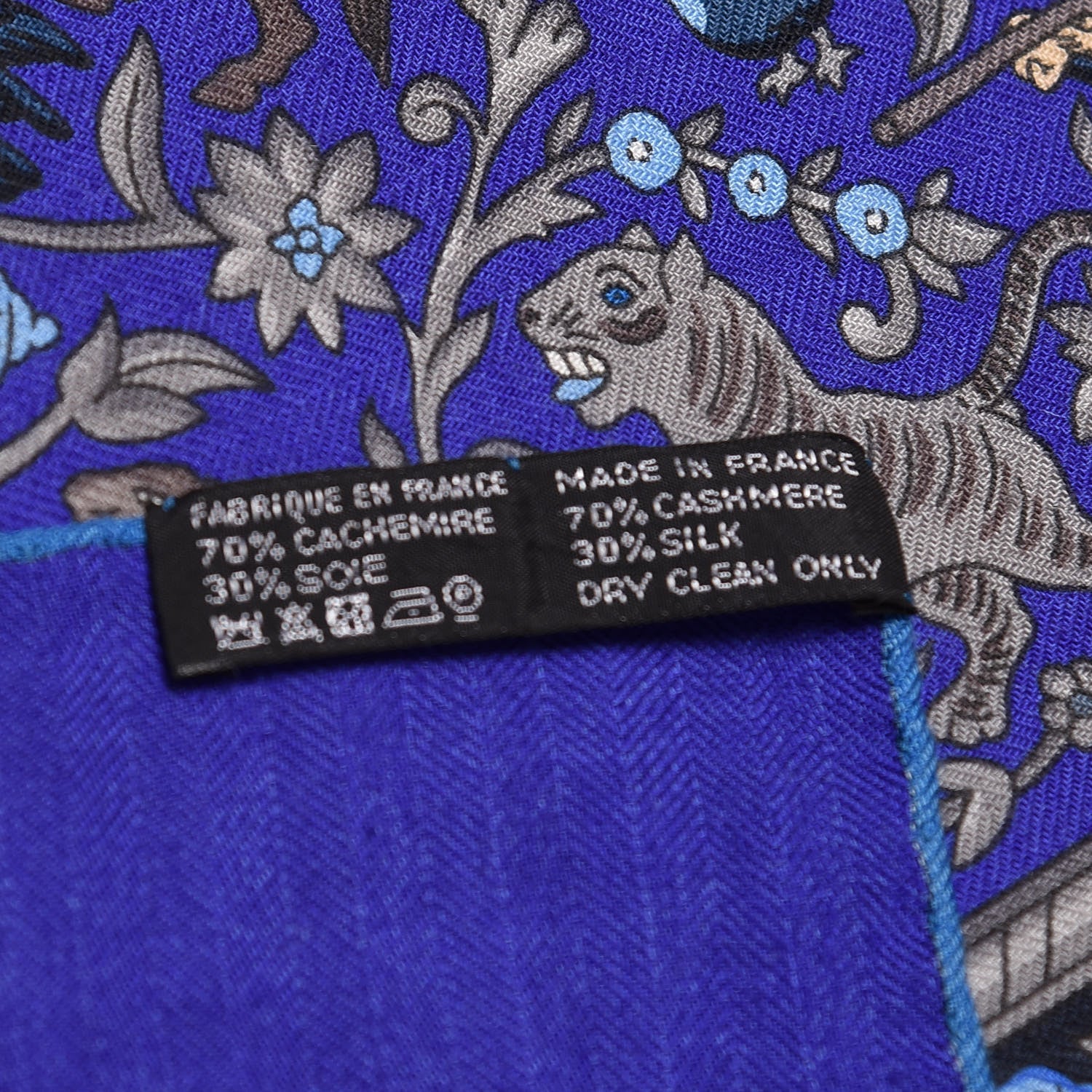 Hermes Cashmere Silk Chasse En Inde Shawl 140 7 of 7