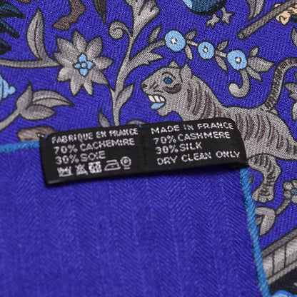Hermes Cashmere Silk Chasse En Inde Shawl 140 7 of 7