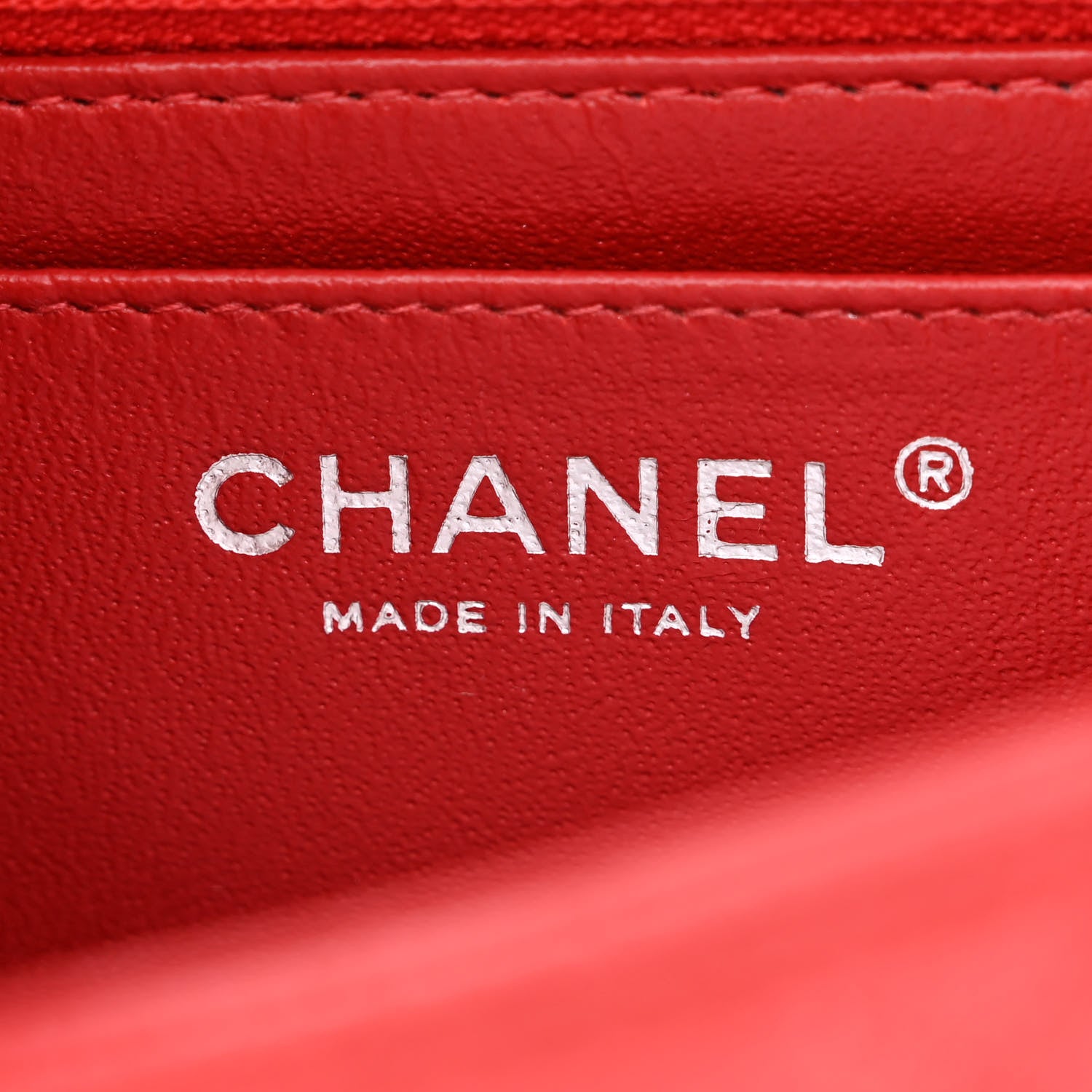 Chanel Caviar Quilted Mini Square Flap Red 6 of 11