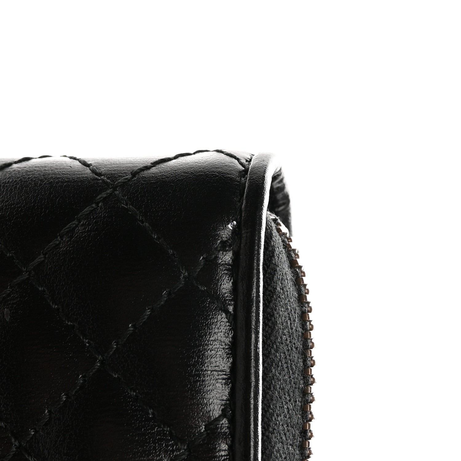 Gucci Calfskin Web Trapuntata GG Zip Around Wallet Black 8 of 10