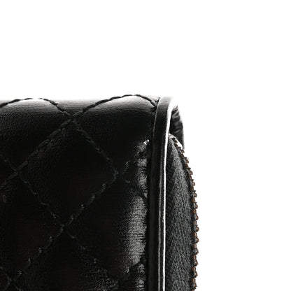Gucci Calfskin Web Trapuntata GG Zip Around Wallet Black 8 of 10