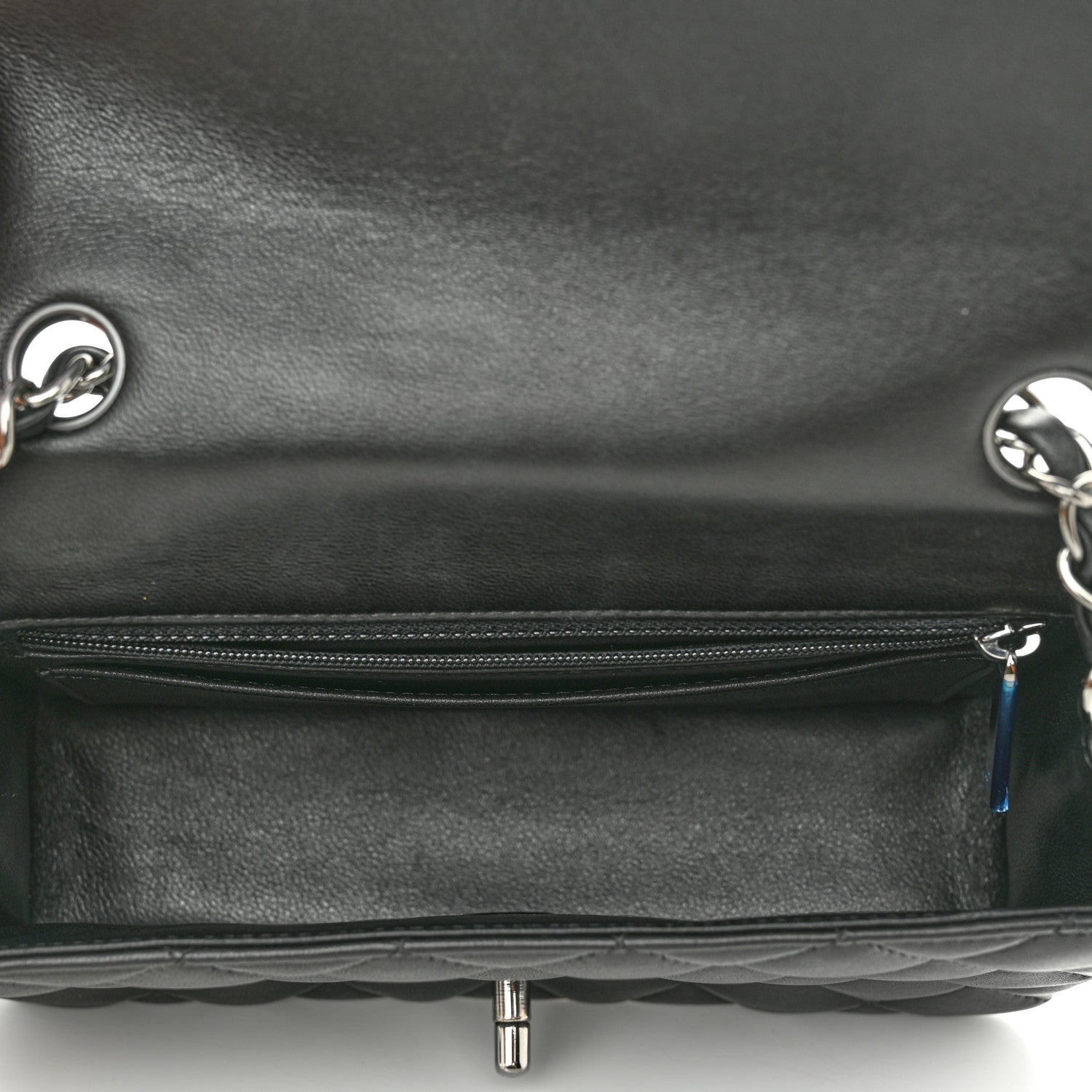 Chanel Lambskin Quilted Mini Rectangular Flap Black 5 of 11