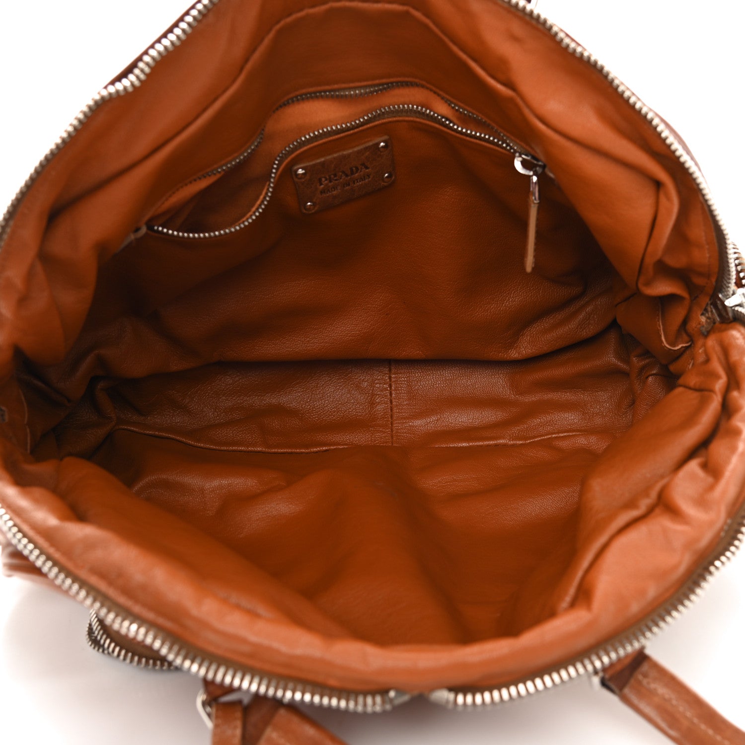 Prada Glace Calfskin Shoulder Bag Tan 5 of 12